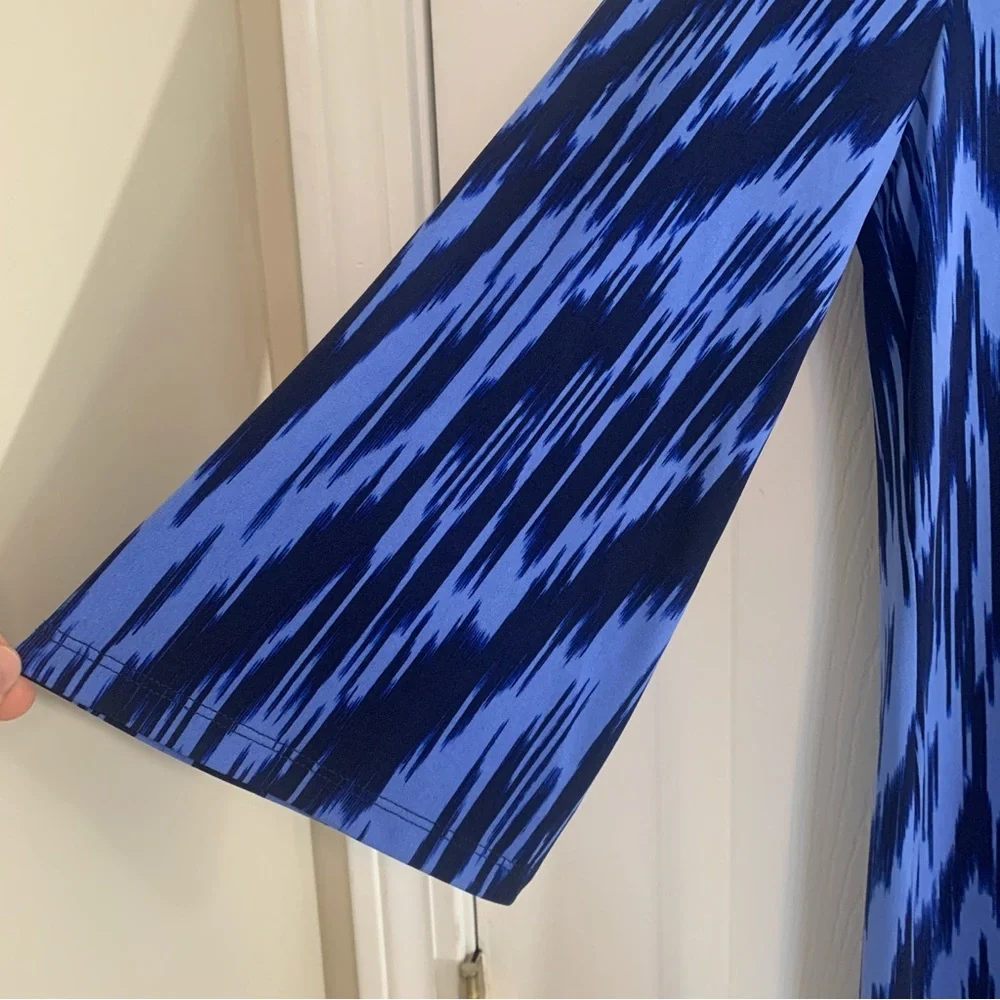 Michael Kors Crew Blue Kimono sleeves MIDI Dress XSmall